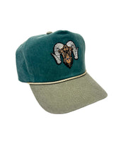 Wolram Vintage Stone Washed Rope Hat - Vintage Teal/Sand