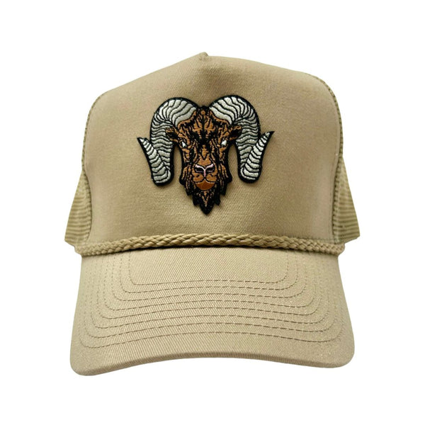 WRAM Rope Trucker Hat - Khaki/Khaki