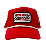 Wolram Racing Rope Trucker Hat - Red/White