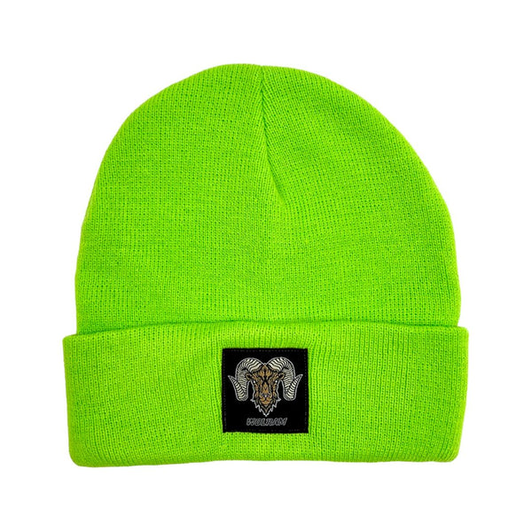 Wolram Logo Beanie - Lime