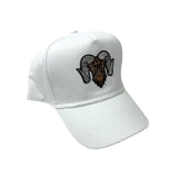 Wolram Rope Snapback Hat - White