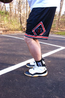 Chicago Bighorns Basketball Shorts - Black/Red