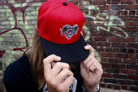 Wolram X Starter Logo Snapback Hat - Red/Black