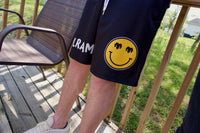 Smiley Athletic Shorts - Black