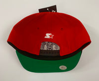 Wolram X Starter Logo Snapback Hat - Red/Black