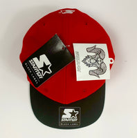 Wolram X Starter Logo Snapback Hat - Red/Black