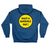 Horrible Day Smiley Hoodie - Indigo