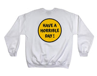 Horrible Day Smiley Crewneck - White