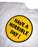 Horrible Day Smiley Crewneck - White