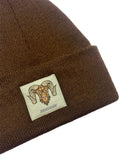 Wolram Logo Beanie - Brown