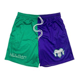 Vine Athletic Shorts - Green/Purple