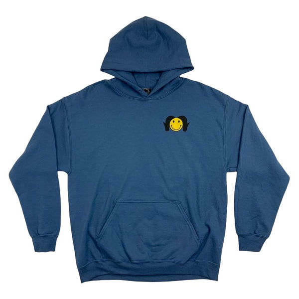 Horrible Day Smiley Hoodie - Indigo