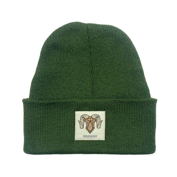 Wolram Logo Beanie - Olive