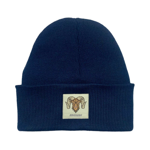 Wolram Logo Beanie - Navy