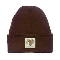 Wolram Logo Beanie - Brown