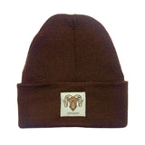 Wolram Logo Beanie - Brown