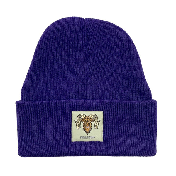 Wolram Logo Beanie - Mulberry