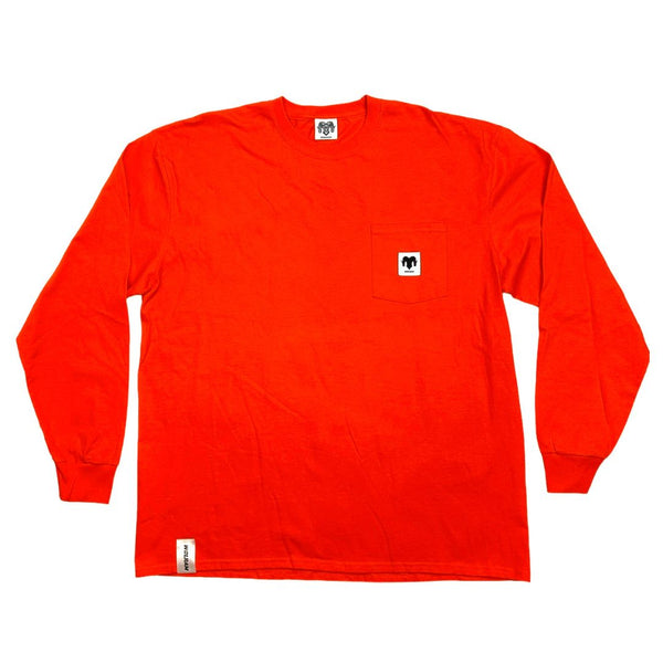 Lost & Found - Wolram L/S Pocket Tee - Orange